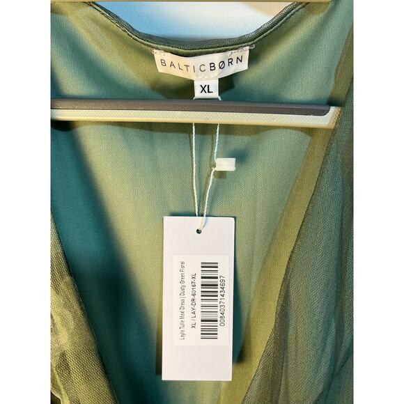 Baltic Born Layla Tulle Maxi Dress XL Green Floral Formal Wedding Bridesmaid NWT - Picture 8 of 9